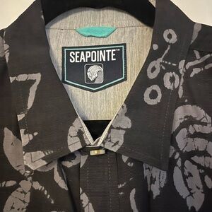 Seapointe Black and Gray Patterned Shirt
